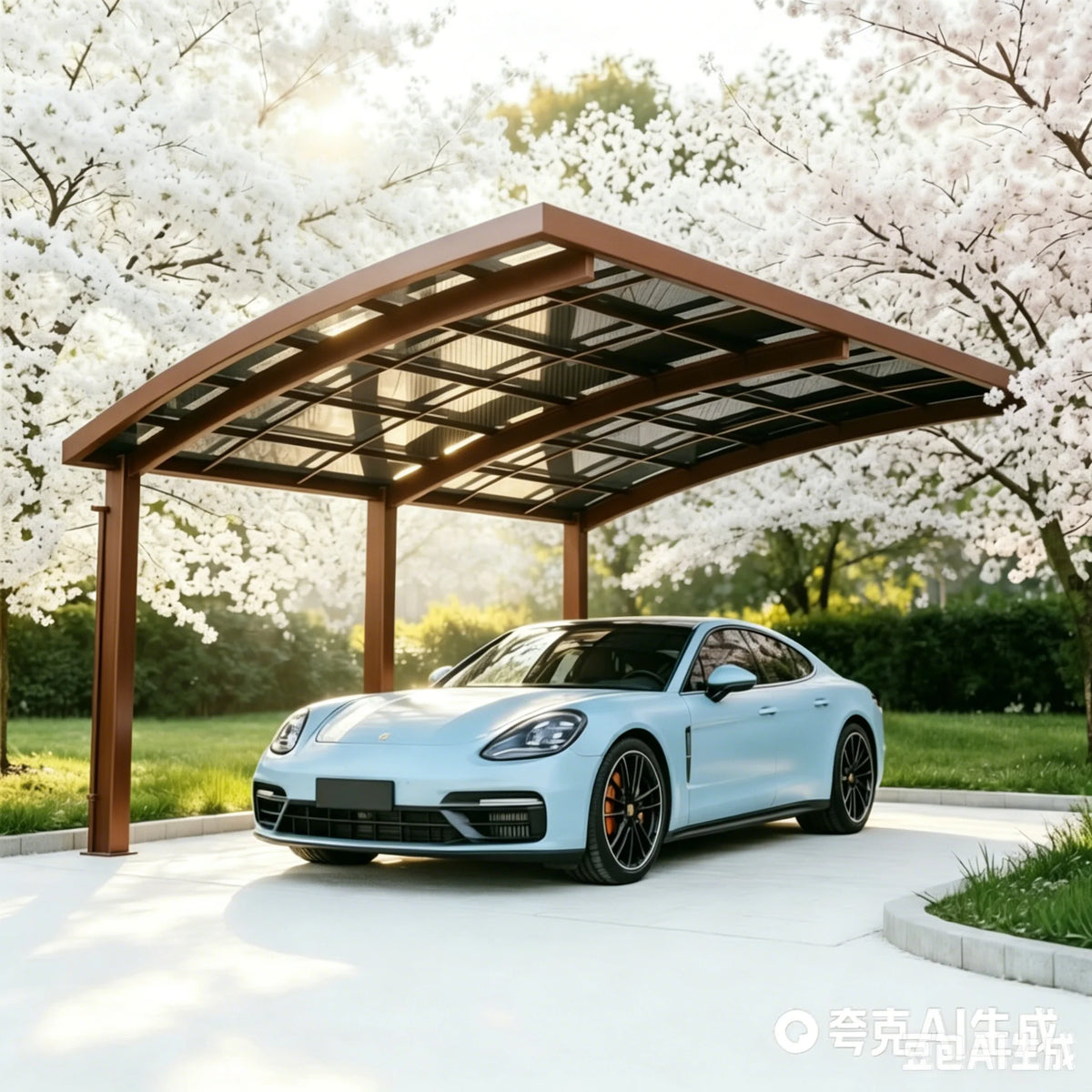 Hot Sale Cantilever Aluminium Carport, Waterproof UV Resistant Heavy Duty Shelter, Outdoor Villa Driveway Parking Pergola