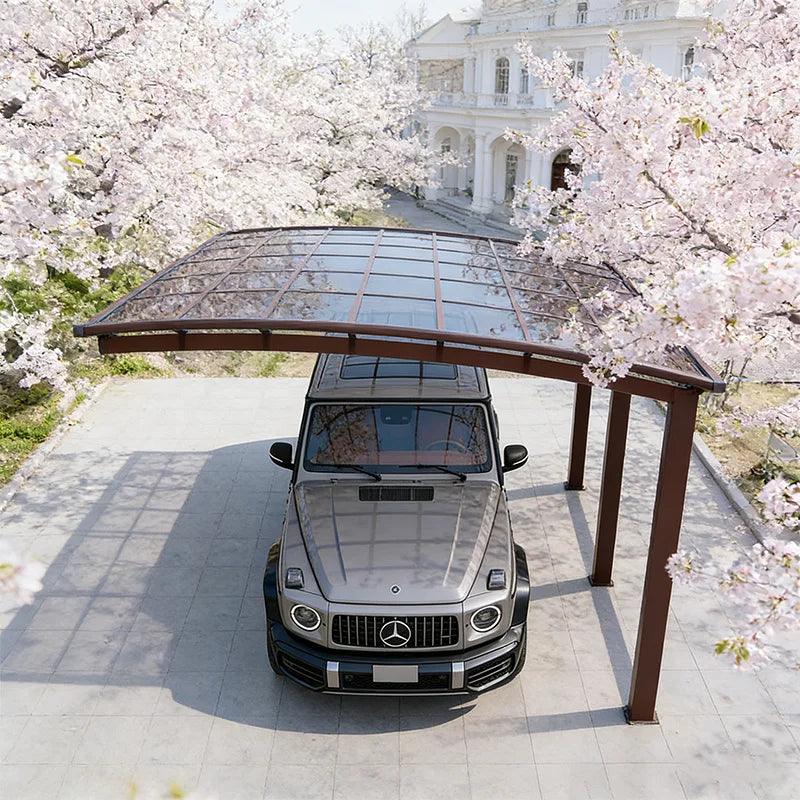 Ruggedized Premium Aluminum Alloy Outdoor Waterproof Impact Resistant Car Carport For Country House Auto Garage Canopy For Car