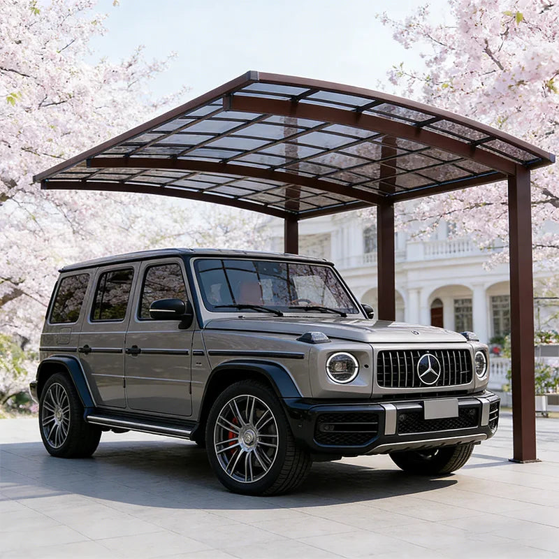 Ruggedized Premium Aluminum Alloy Outdoor Waterproof Impact Resistant Car Carport For Country House Auto Garage Canopy For Car